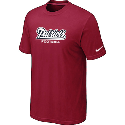Nike New England Patriots Sideline Legend Authentic Font Dri-FIT NFL T-Shirt - Red